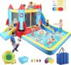 AKEYDIY Bounce House Water Slide Rocket Castle