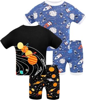 DAUGHTER QUEEN Boys Pajamas 4 Pieces Short Set