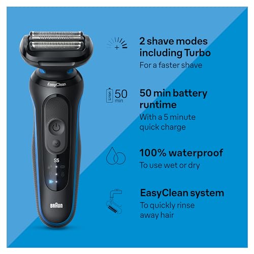 Braun Electric Shaver Series 5 5118s, Blue - Image 2