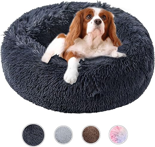 Kimpets Calming Round Donut Washable Dog Bed (20")