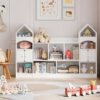 Vabches Castle Shape Children’s Bookshelf Storage Organizer