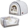 OMIVIER Cat Bed For Indoor Cats, Foldable