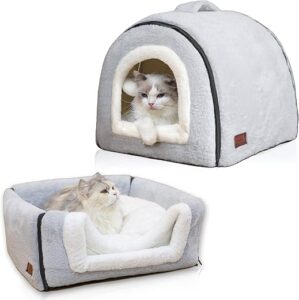 OMIVIER Cat Bed For Indoor Cats, Foldable