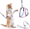 Giantree Cat Harness Leash & Collar Set, Gradient Purple