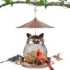 LBTING Cat-Shaped Squirrel Proof Bird Feeder