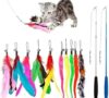 JIARON Cat Toys Retractable Wand, 12PCS Set