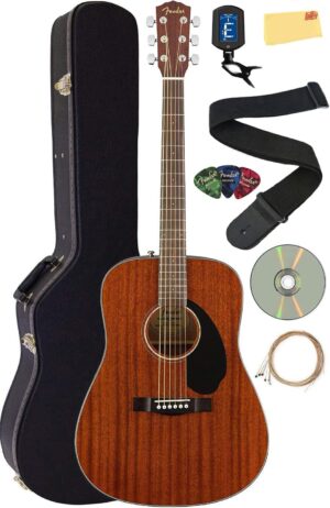 Fender CD-60S Solid Top Acoustic Guitar Bundle