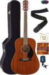 Fender CD-60S Solid Top Dreadnought Acoustic Bundle