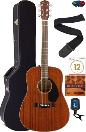Fender CD-60S Solid Top Dreadnought Acoustic Bundle