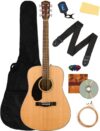 Fender CD-60S Solid Top Dreadnought Acoustic Guitar Bundle