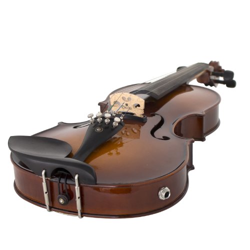 Cecilio CVNAE-330 Ebony Acoustic/Electric Violin - Image 3