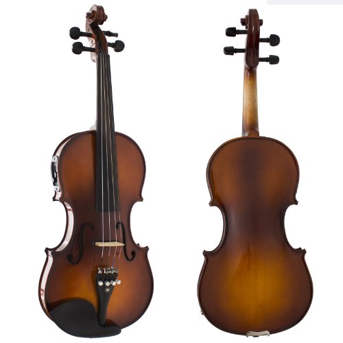 Cecilio CVNAE-330 Ebony Acoustic/Electric Violin - Image 2