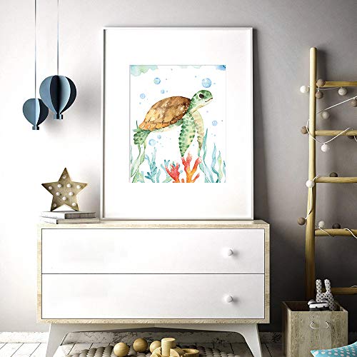 CHIEN-CHI LILI Texture Of Dreams Watercolor Sea Marine Life Art Print Set - Image 5