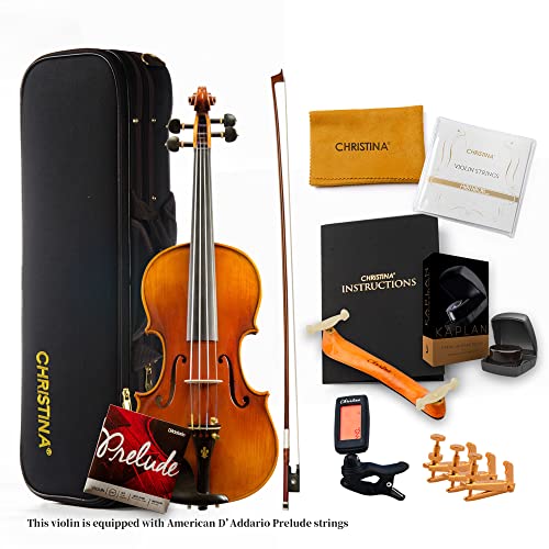 Christina V05C Full Size Handmade Professional Violin Kit - Image 4