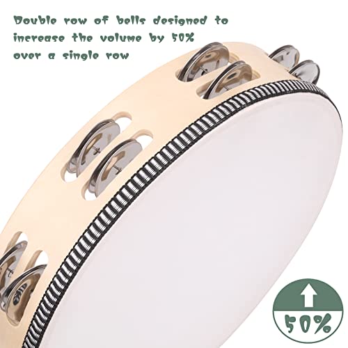 CKVIHAV 2Pack 10 Inch Double Row Tambourine - Image 4