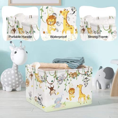 Clastyle Woodland Animal Baby Basket Organizer - Image 4