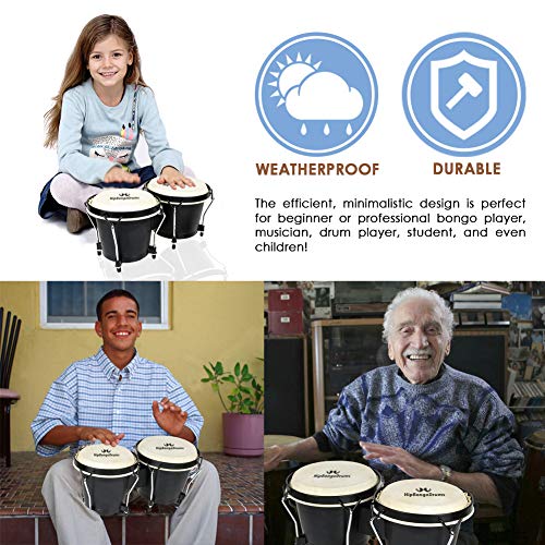 Comfecto Bongo Drum Set, Tunable Percussion Instruments - Image 4