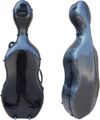 WUQIMUSC Composite Carbon Fiber Cello Case, 4/4 Size, Black