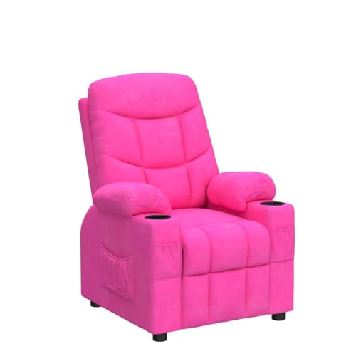Costzon Velvet Recliner Chair With Cup Holder - Image 4