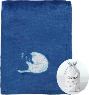 CREVENT Cozy Fluffy Baby Blanket – Sleeping Cat