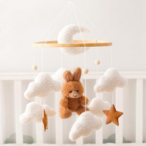 let's make Crib Mobile Bear Cloud Nursery Decor