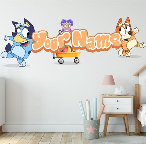 Custom Blue Wall Decal Theme Sticker - Image 2