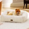 Bedsure Cute Dog Bed – Washable Orthopedic Fleece