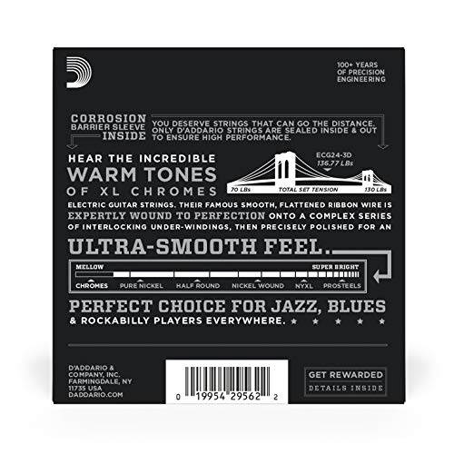 D'Addario Guitar Strings - XL Chromes - ECG24-3D - Image 2