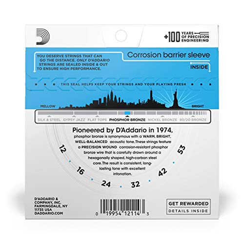 D'Addario Phosphor Bronze Acoustic Guitar Strings EJ16 - Image 2