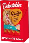 Hartz Delectables Squeeze Up Wet Cat Treats, Tuna, 4 Count (Pack of 8)