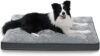 NUPIDA Deluxe Waterproof Plush Dog Bed, 35 x 22 inch, Gray