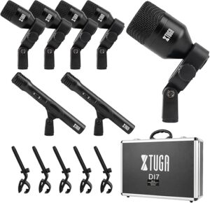 XTUGA DI7 7 PCS Wired Dynamic Drum Mic Kit