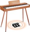 Fesley Digital Piano With 61 Keys, Hammer Action