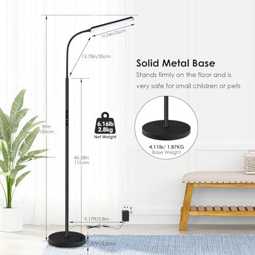 Dimunt Bright 15W Floor Lamp With Timer - Image 3
