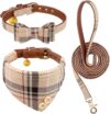 Blaoicni Dog Collar and Leash Set, Beige