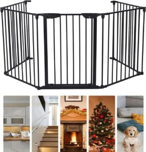 MYOYAY Dog Gate 5 Panel 118″ Wide