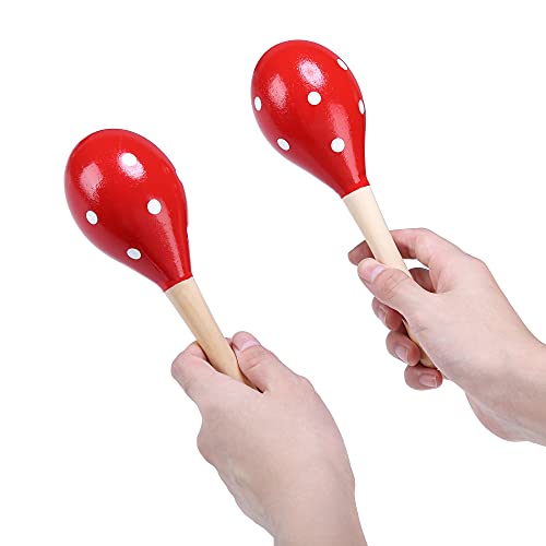 DOMG Maracas, Wooden Rumba Shaker Set of 2 - Image 3