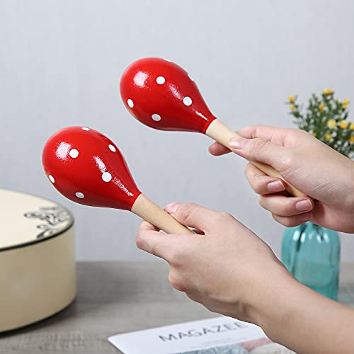 DOMG Maracas, Wooden Rumba Shaker Set of 2 - Image 4