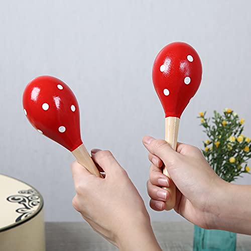 DOMG Maracas, Wooden Rumba Shaker Set of 2 - Image 5