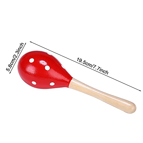 DOMG Maracas, Wooden Rumba Shaker Set of 2 - Image 2
