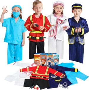 DISHIO Dress Up Clothes for Kids Role Play Costumes Trunk