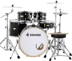 Donner Drum Set With Practice Mute Pad, DDS-520