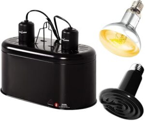 REPTIZOO Dual Reptile Light Fixture Combo Pack