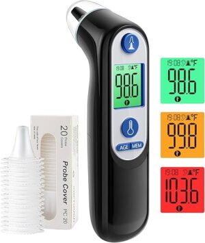 Viproud Ear Thermometer With Fever Alarm And 30 Memory Recall