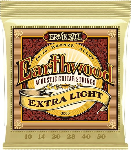 Ernie Ball Earthwood Extra Light Acoustic Guitar Strings 10-50
