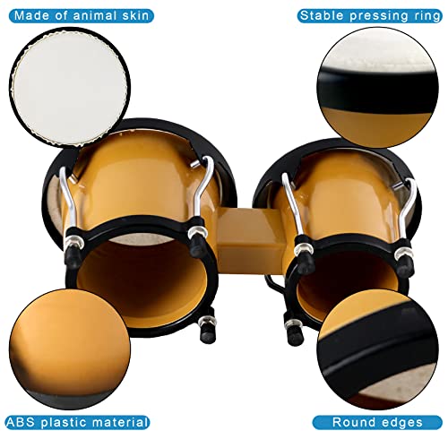 EASTROCK Bongo Drum Set With Tuning Wrench - Image 2