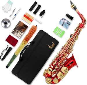 SLADE Eb Alto Saxophone For Beginners, Red