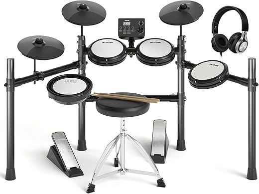 AODSK Electric Drum Set With Quiet Pads AED-403