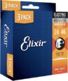 Elixir Electric Guitar Strings, Nickel Plated, 3 Pack