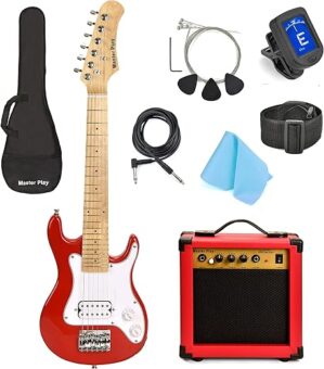Master Play Electric Guitar With Starter Kit, Red